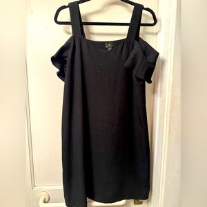 Black Cold Shoulder Cocktail Dress - Size 8 Worthington